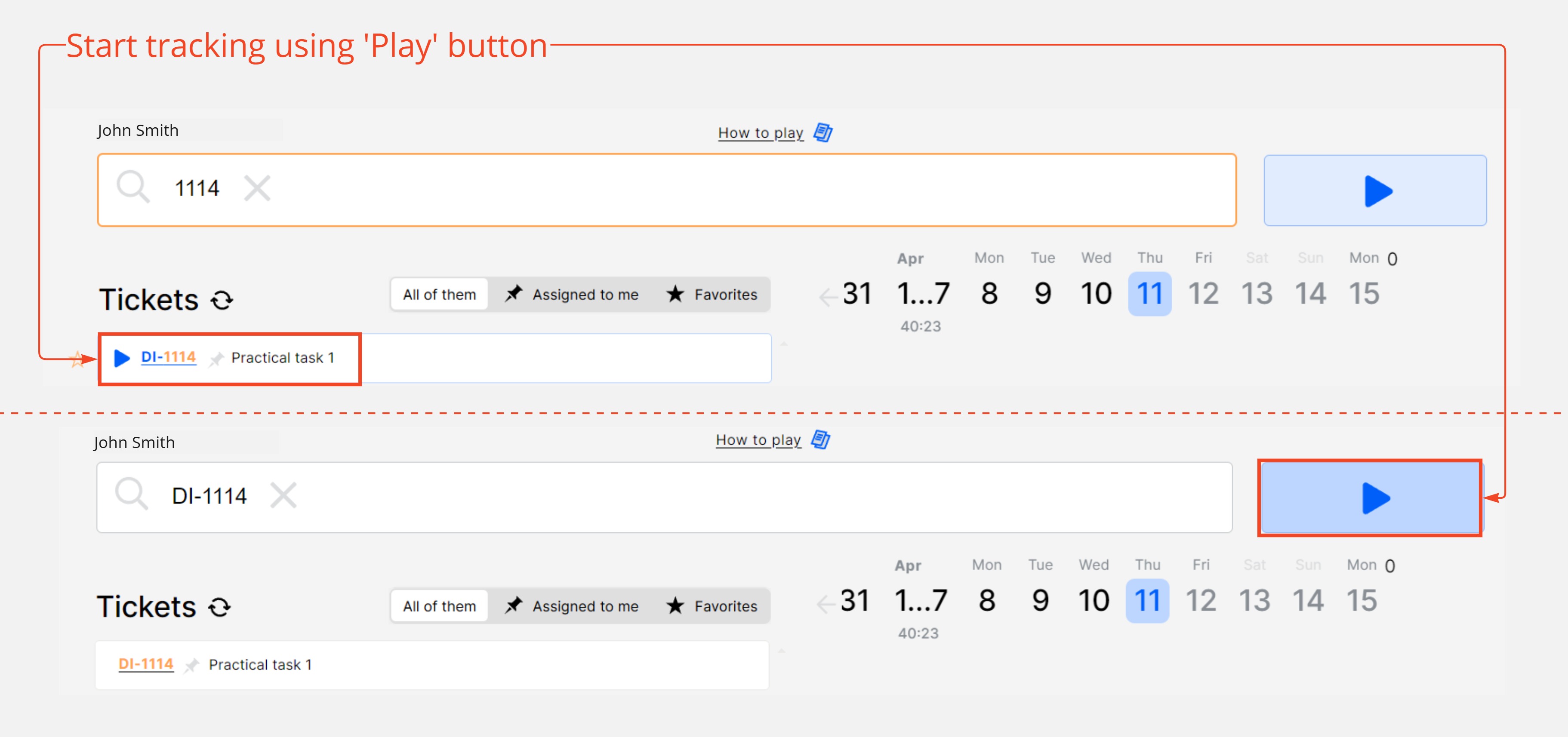 play in time tracker